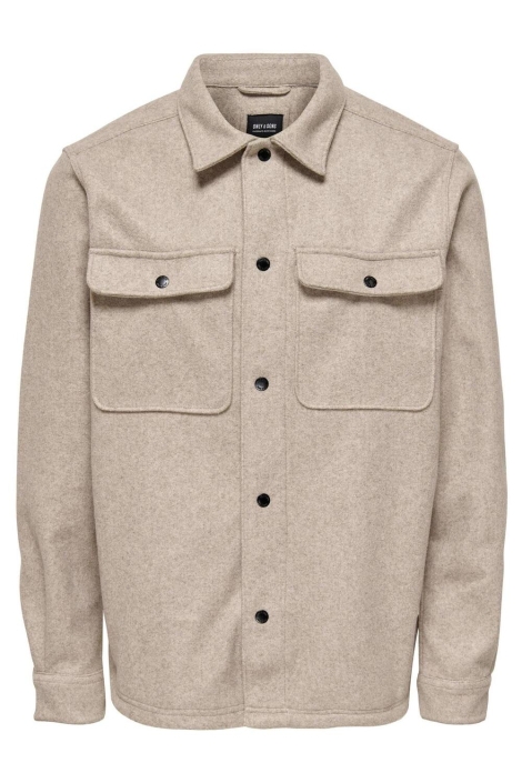 Only & Sons onsash ovr woolen look pkt ls shirt